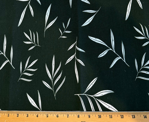 Green Olive Leaves canvas fabric