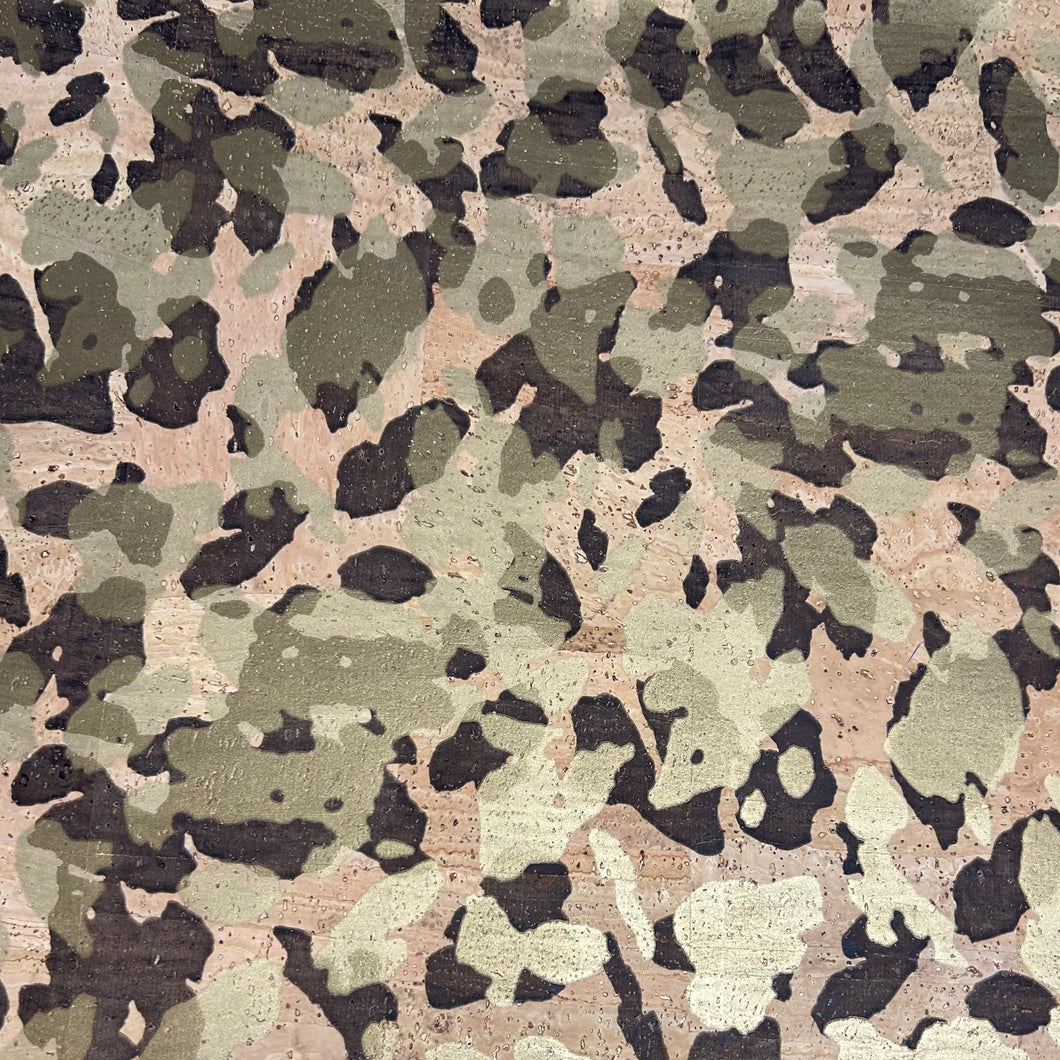 Camouflage on Surface Cork Fabric