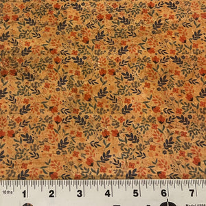 Petite Blooms on Surface Cork Fabric