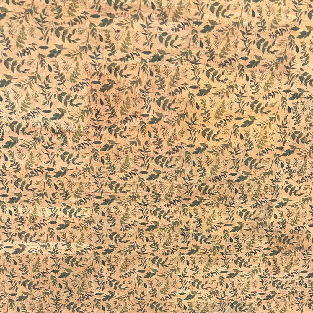 Mixed Sprigs on Surface Cork Fabric