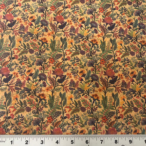 Wildflowers on Surface Cork Fabric