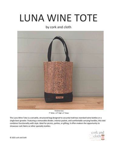 Luna Wine Tote Pattern