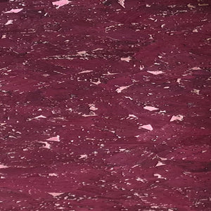 Wine Metallic Marble Cork Fabric