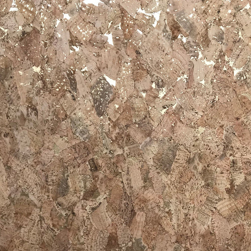 Natural Metallic Marble Cork Fabric