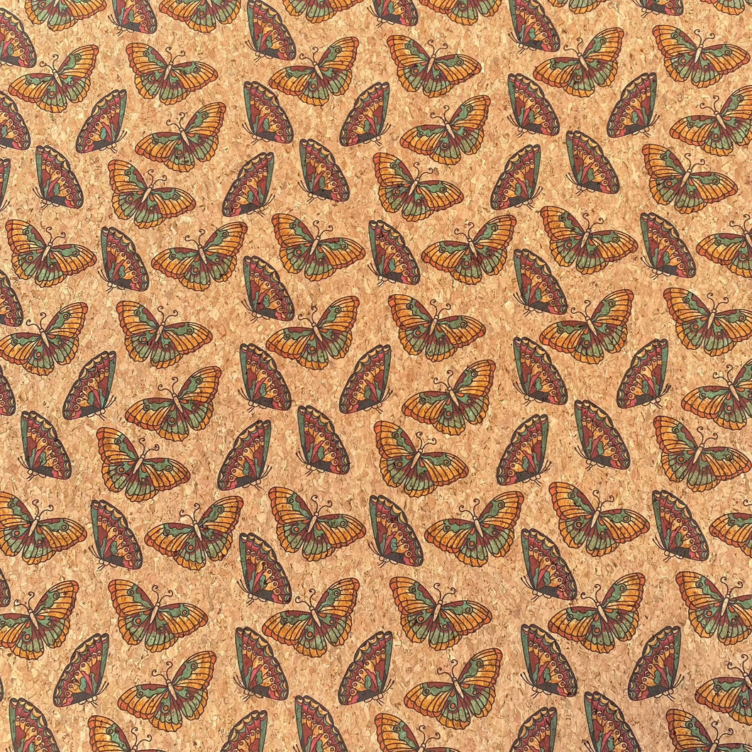Butterflies Cork Fabric