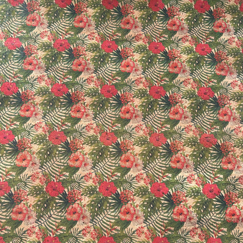 Hibiscus Cork Fabric