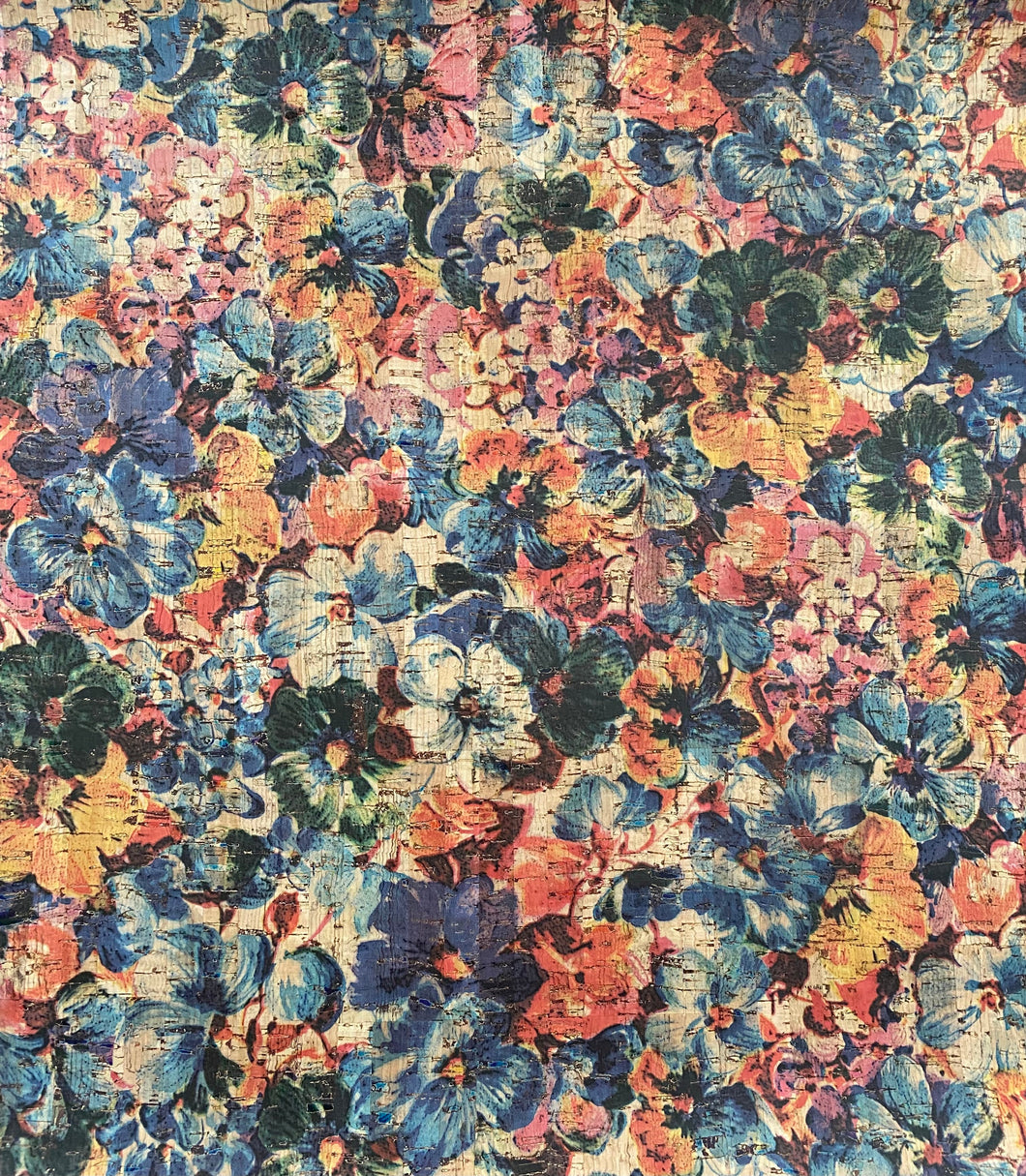 Watercolor Spring Cork Fabric